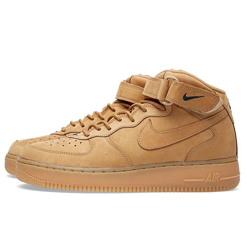 NIKE AIR FORCE 1 MID '07 PREMIUM QS 'WHEAT' — UK 3 | EU 35.5 | US 3.5 — Front View
