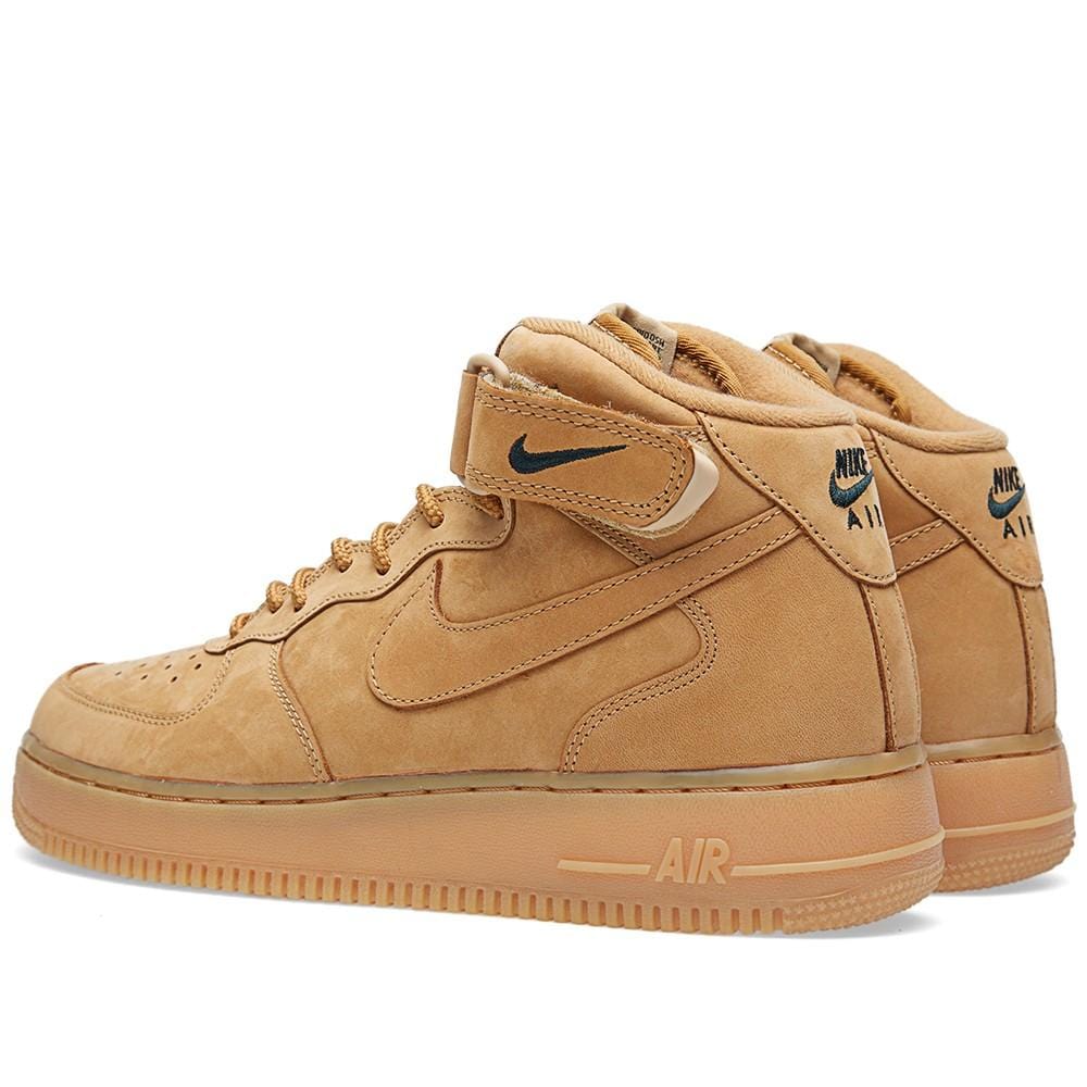 NIKE AIR FORCE 1 MID '07 PREMIUM QS 'WHEAT' — UK 3 | EU 35.5 | US 3.5 — Lifestyle View