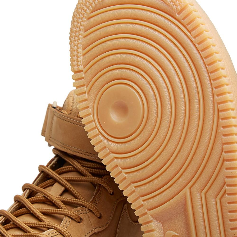 NIKE AIR FORCE 1 MID '07 PREMIUM QS 'WHEAT' — UK 3 | EU 35.5 | US 3.5 — Detail View