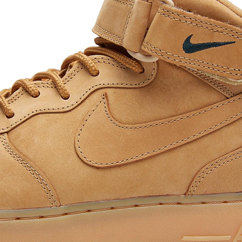 NIKE AIR FORCE 1 MID '07 PREMIUM QS 'WHEAT' — UK 3 | EU 35.5 | US 3.5 — Side View