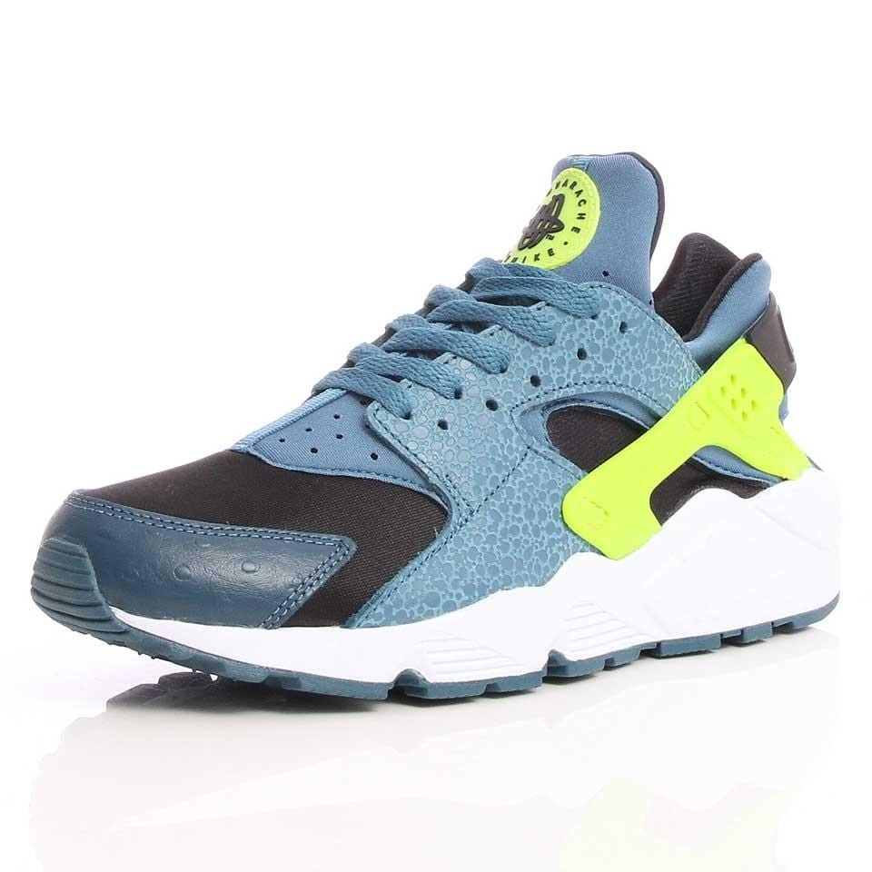 Nike Air Huarache LE Black-Space Blue-Volt — UK 3 | EU 35.5 | US 3.5 — Side View