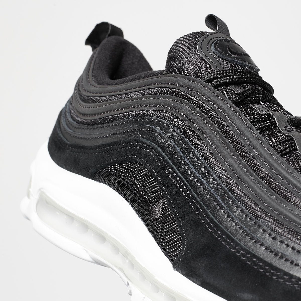 Nike Air Max 97 (Black - Black - White) — UK 3 | EU 35.5 | US 3.5 — Back View
