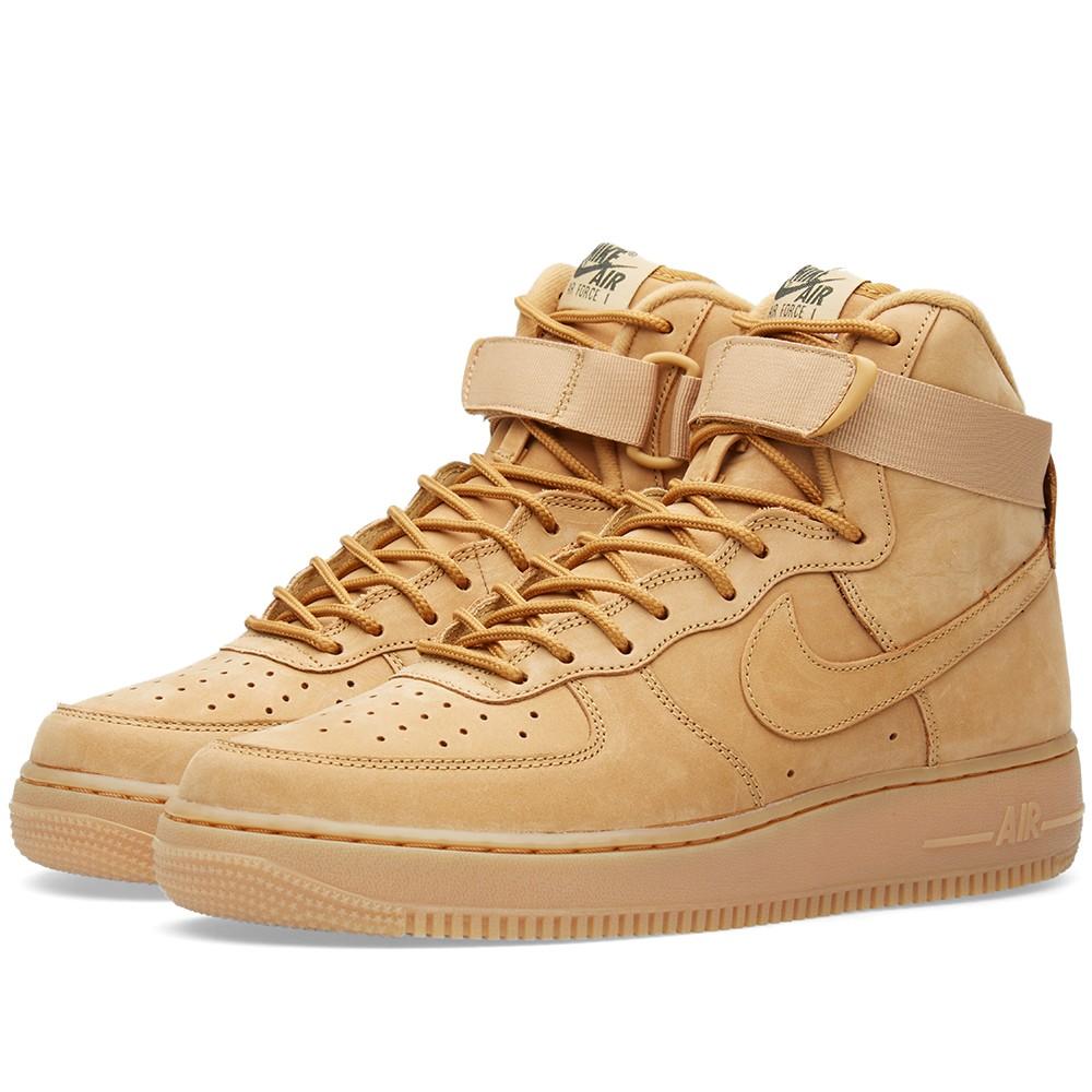 NIKE AIR FORCE 1 HIGH '07 LV8 Flax & Outdoor Green — UK 3 | EU 35.5 | US 3.5 — Side View