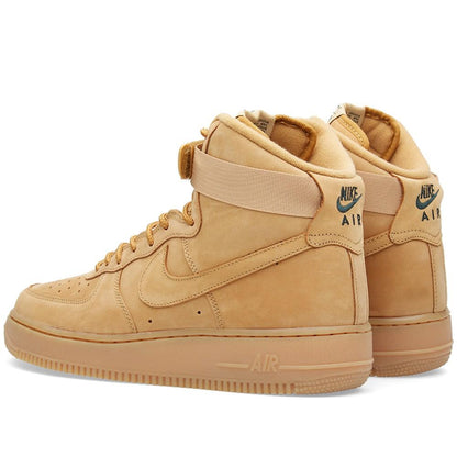 NIKE AIR FORCE 1 HIGH '07 LV8 Flax & Outdoor Green — UK 3 | EU 35.5 | US 3.5 — Back View