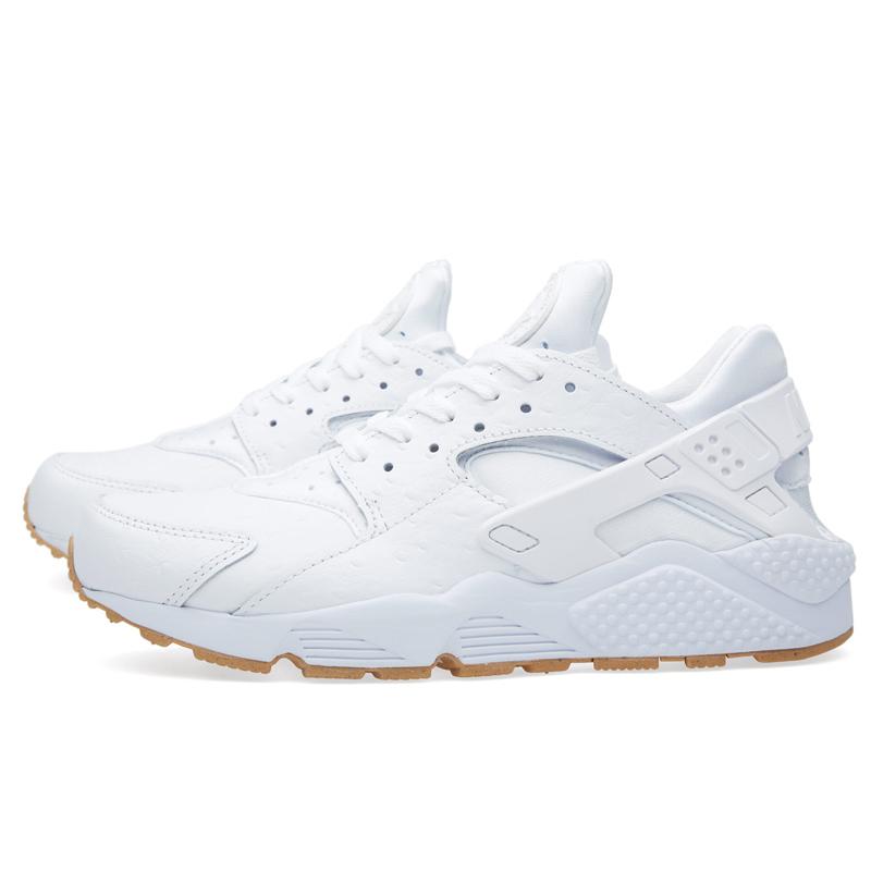 NIKE AIR HUARACHE RUN White & Gum — UK 3 | EU 35.5 | US 3.5 — Front View