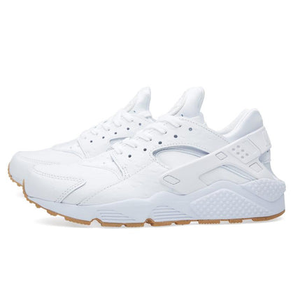 NIKE AIR HUARACHE RUN White & Gum — UK 3 | EU 35.5 | US 3.5 — Front View
