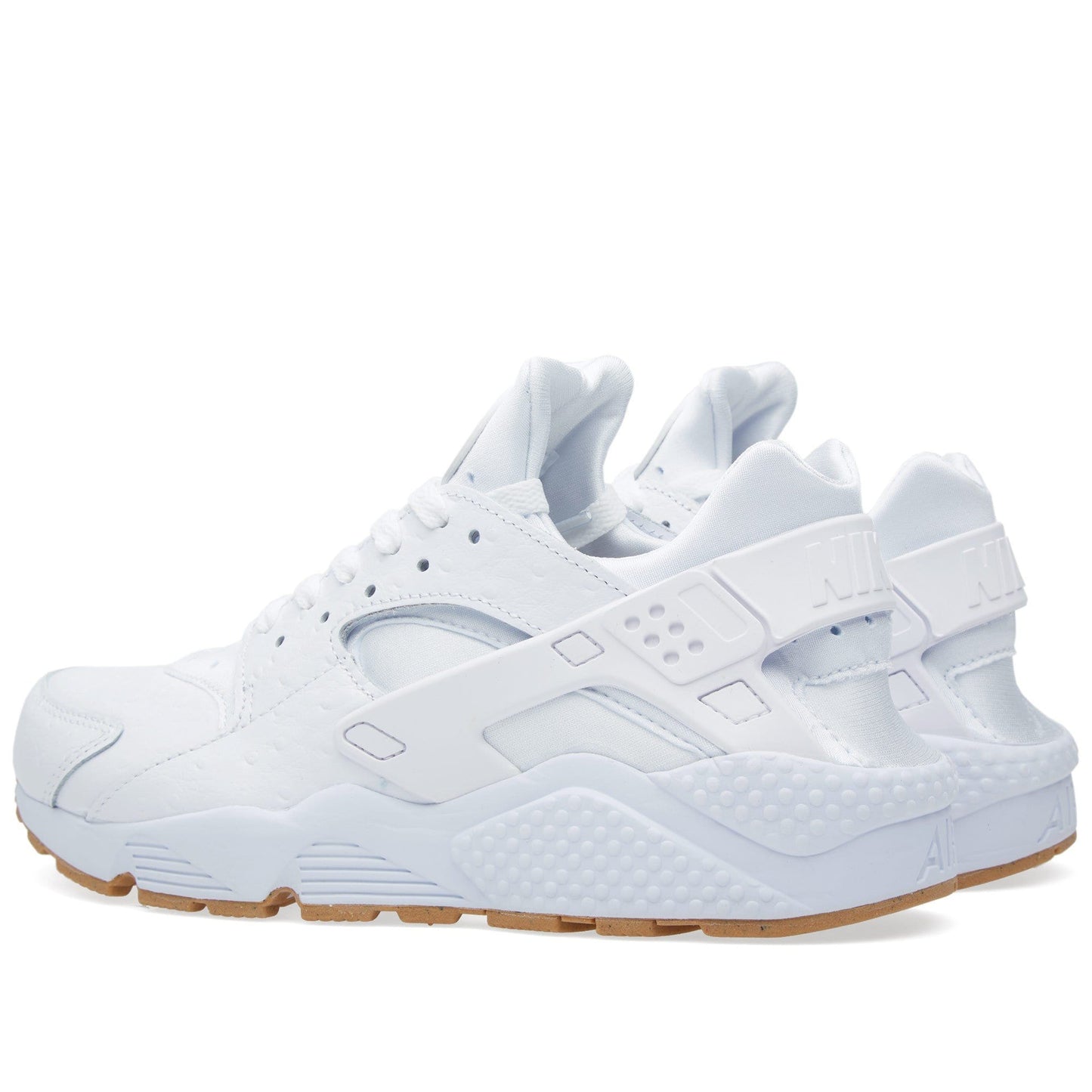 NIKE AIR HUARACHE RUN White & Gum — UK 3 | EU 35.5 | US 3.5 — Back View