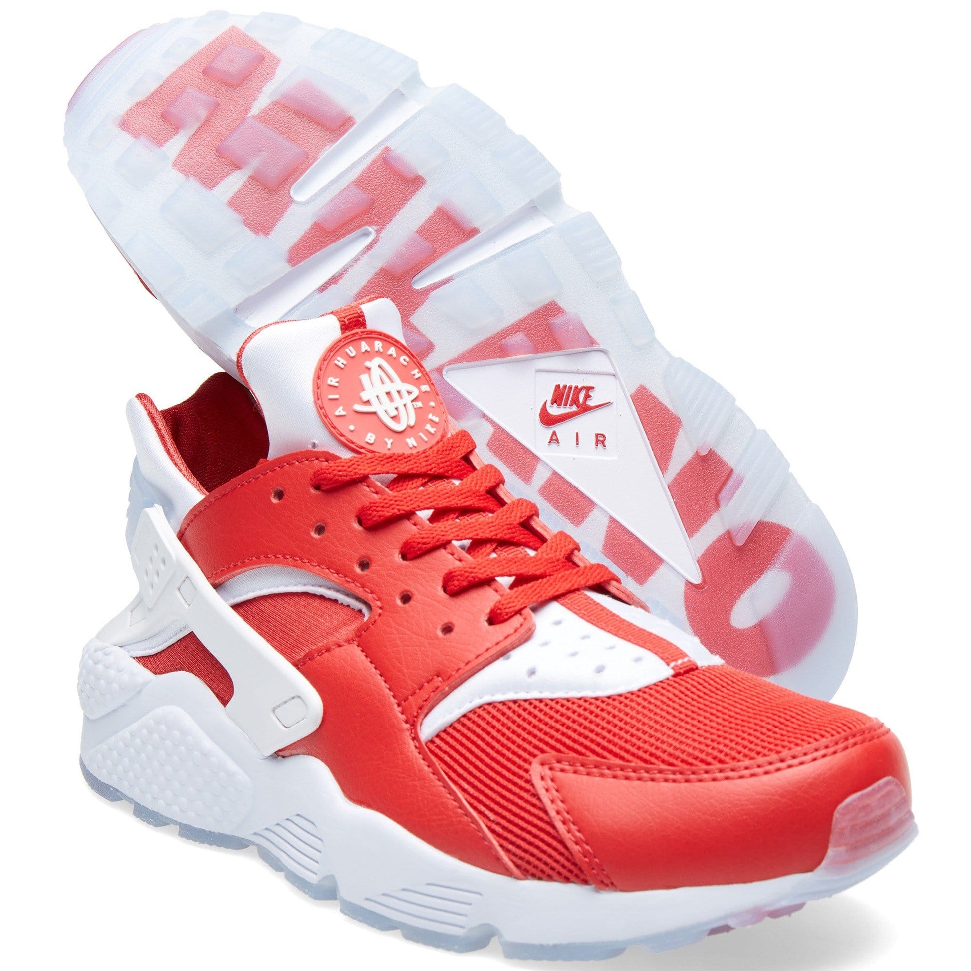 NIKE AIR HUARACHE RUN 'MILAN' University Red & White — UK 3 | EU 35.5 | US 3.5 — Top View