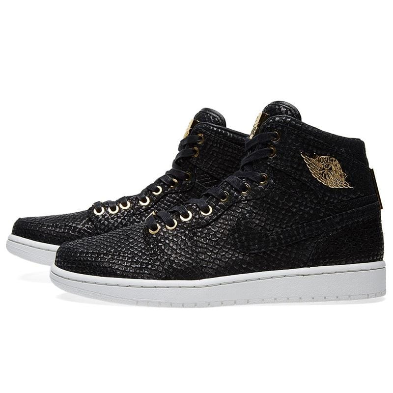 Air Jordan 1 Pinnacle 'Black & Metallic Gold' — UK 3 | EU 35.5 | US 3.5 — Front View