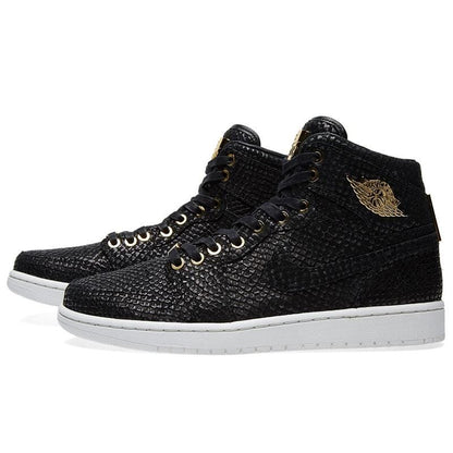 Air Jordan 1 Pinnacle 'Black & Metallic Gold' — UK 3 | EU 35.5 | US 3.5 — Front View