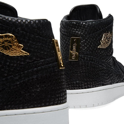 Air Jordan 1 Pinnacle 'Black & Metallic Gold' — UK 3 | EU 35.5 | US 3.5 — Top View