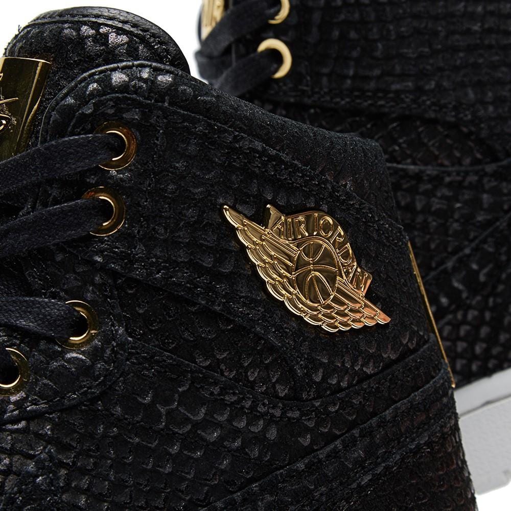Air Jordan 1 Pinnacle 'Black & Metallic Gold' — UK 3 | EU 35.5 | US 3.5 — Back View