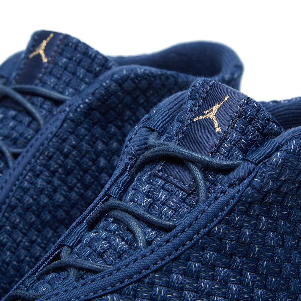 Air Jordan Future Midnight Navy & White — UK 3 | EU 35.5 | US 3.5 — Top View