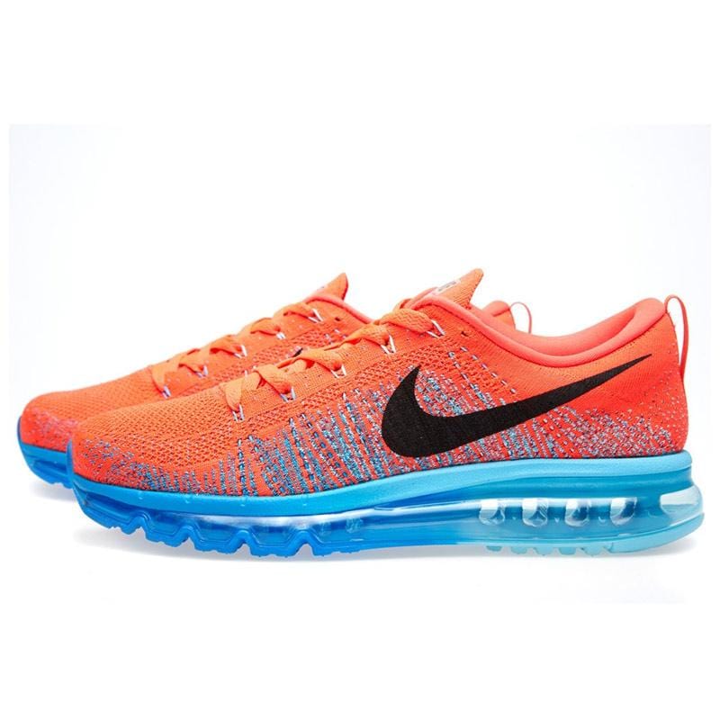 Nike Flyknit Max Bright Crimson, Black & Blue — UK 3 | EU 35.5 | US 3.5 — Front View
