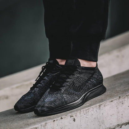 Nike Flyknit Racer Triple Black — UK 3 | EU 35.5 | US 3.5 — Back View