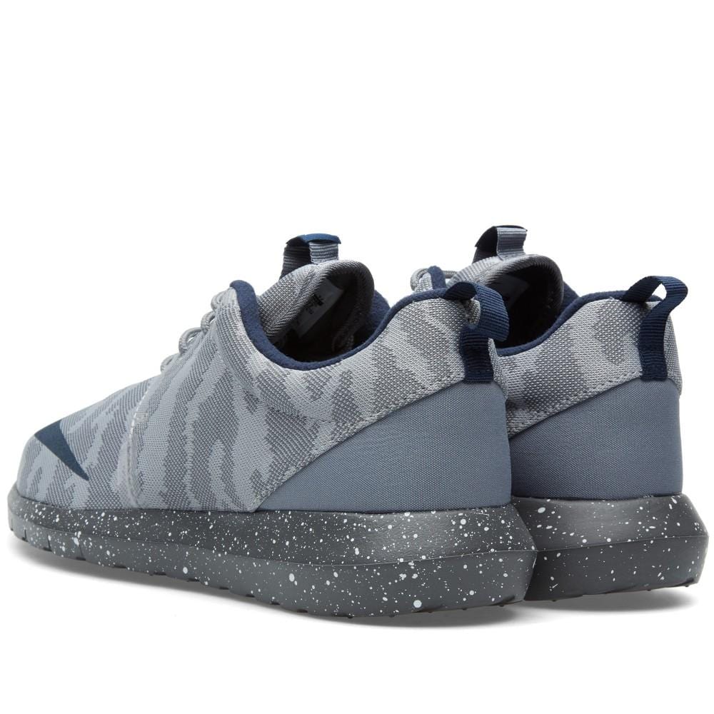 NIKE ROSHE NM FB Flat Silver & Obsidian — UK 3 | EU 35.5 | US 3.5 — Back View