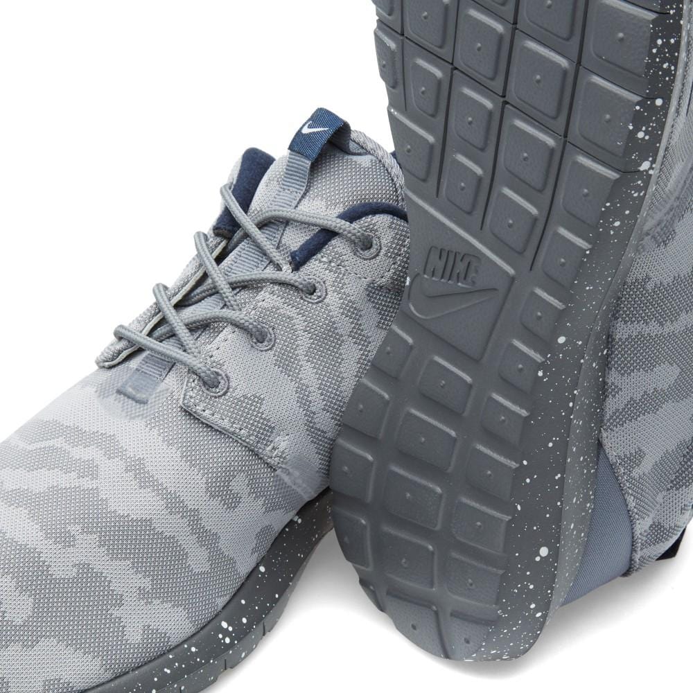 NIKE ROSHE NM FB Flat Silver & Obsidian — UK 3 | EU 35.5 | US 3.5 — Top View
