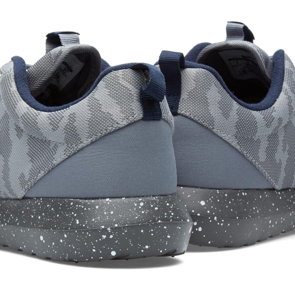 NIKE ROSHE NM FB Flat Silver & Obsidian — UK 3 | EU 35.5 | US 3.5 — Detail View