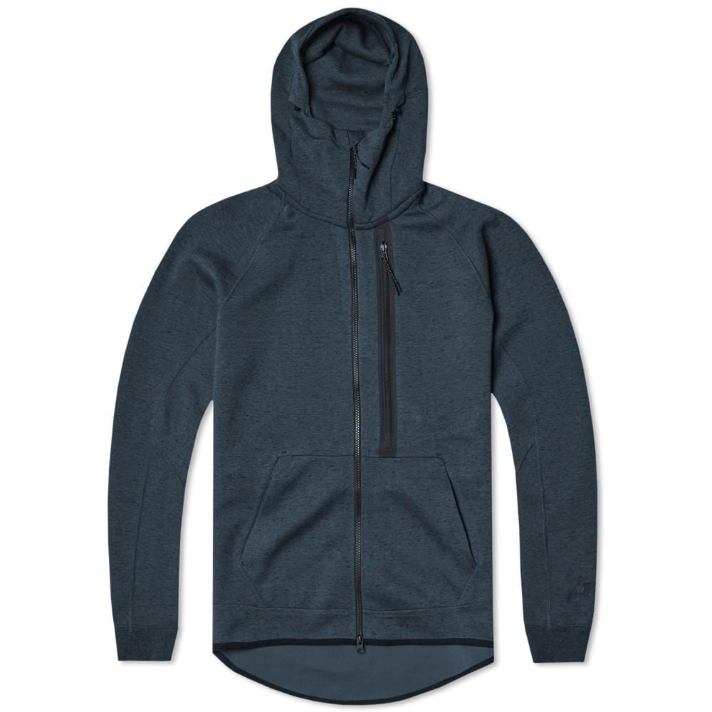 NIKE TECH FLEECE HERO HOODY Squadron Blue & Black — XXS — Side View