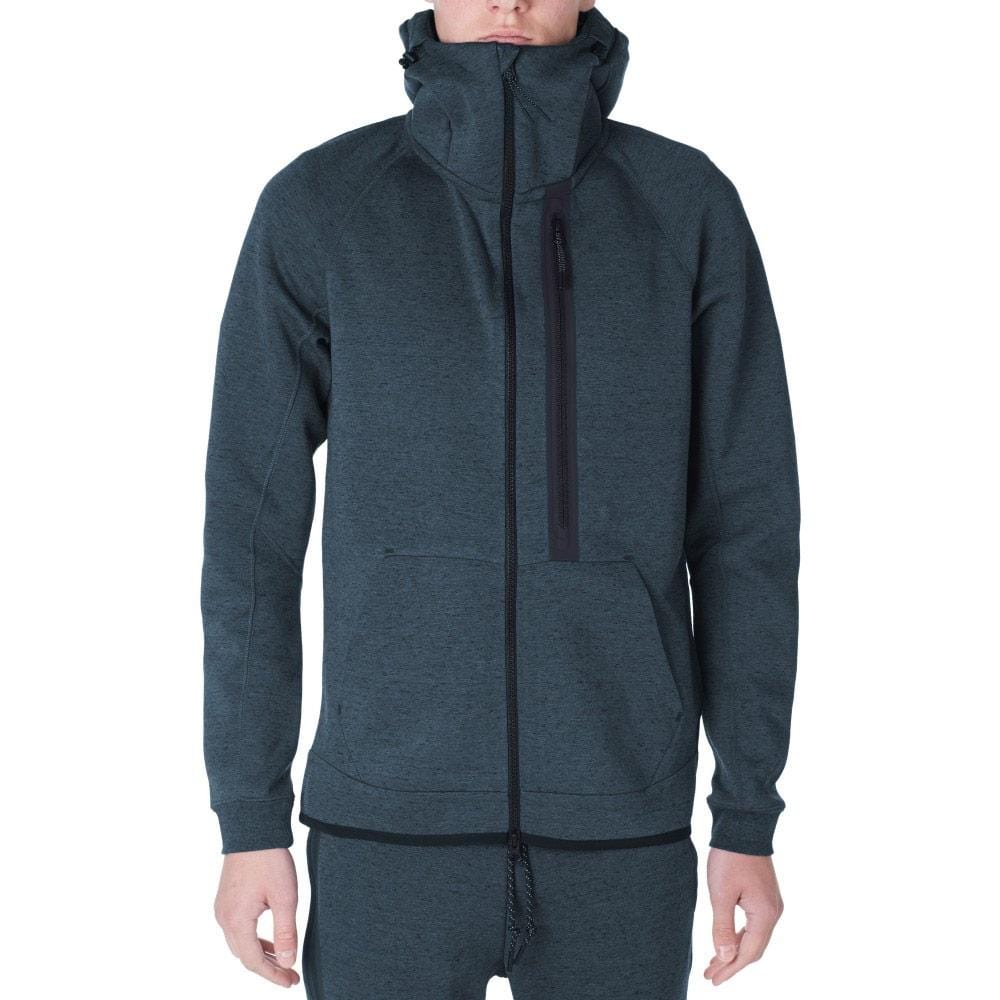 NIKE TECH FLEECE HERO HOODY Squadron Blue & Black — XXS — Front View