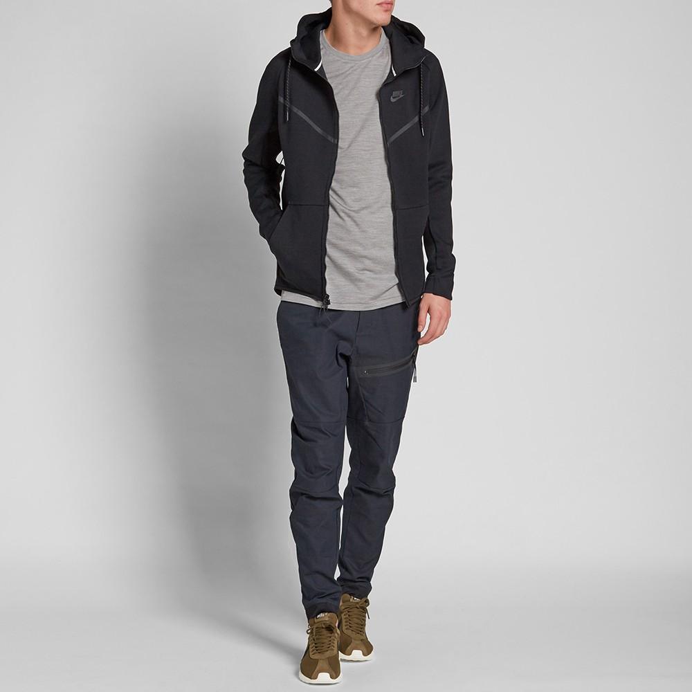 NIKE TECH FLEECE HERO WINDRUNNER 'Black' — XXS — Back View