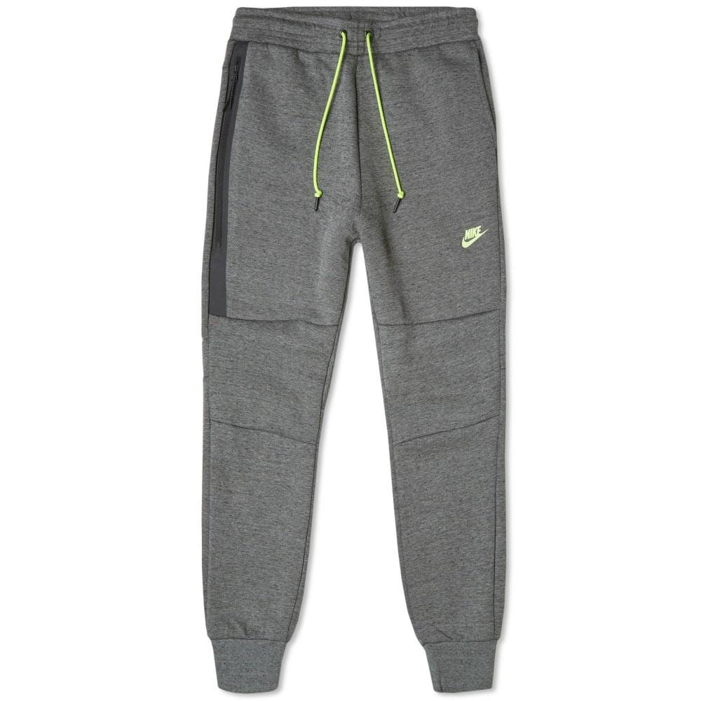 NIKE TECH FLEECE PANTS Tumbled Grey & Volt — XXS — Alternate View 8