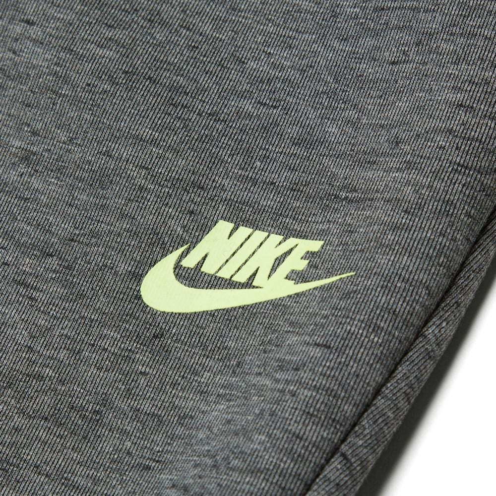 NIKE TECH FLEECE PANTS Tumbled Grey & Volt — XXS — Lifestyle View