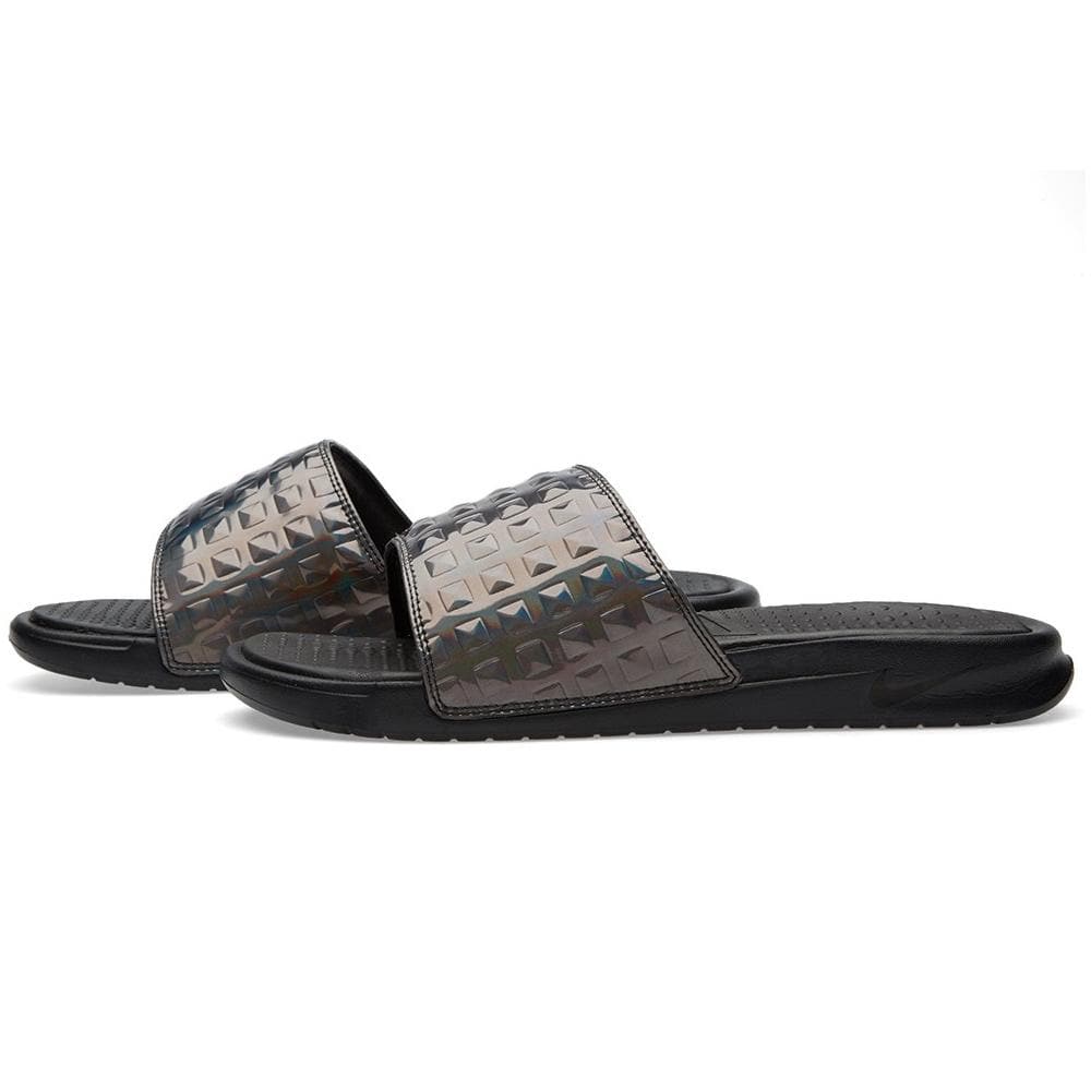 NIKE W BENASSI JDI ULTRA PREMIUM Black & SIlver — UK 3 | EU 35.5 | US 3.5 — Front View
