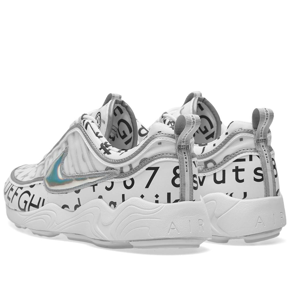 NIKE X ROUNDEL AIR ZOOM SPIRIDON '16 GPX White & Multicolour — UK 3 | EU 35.5 | US 3.5 — Back View