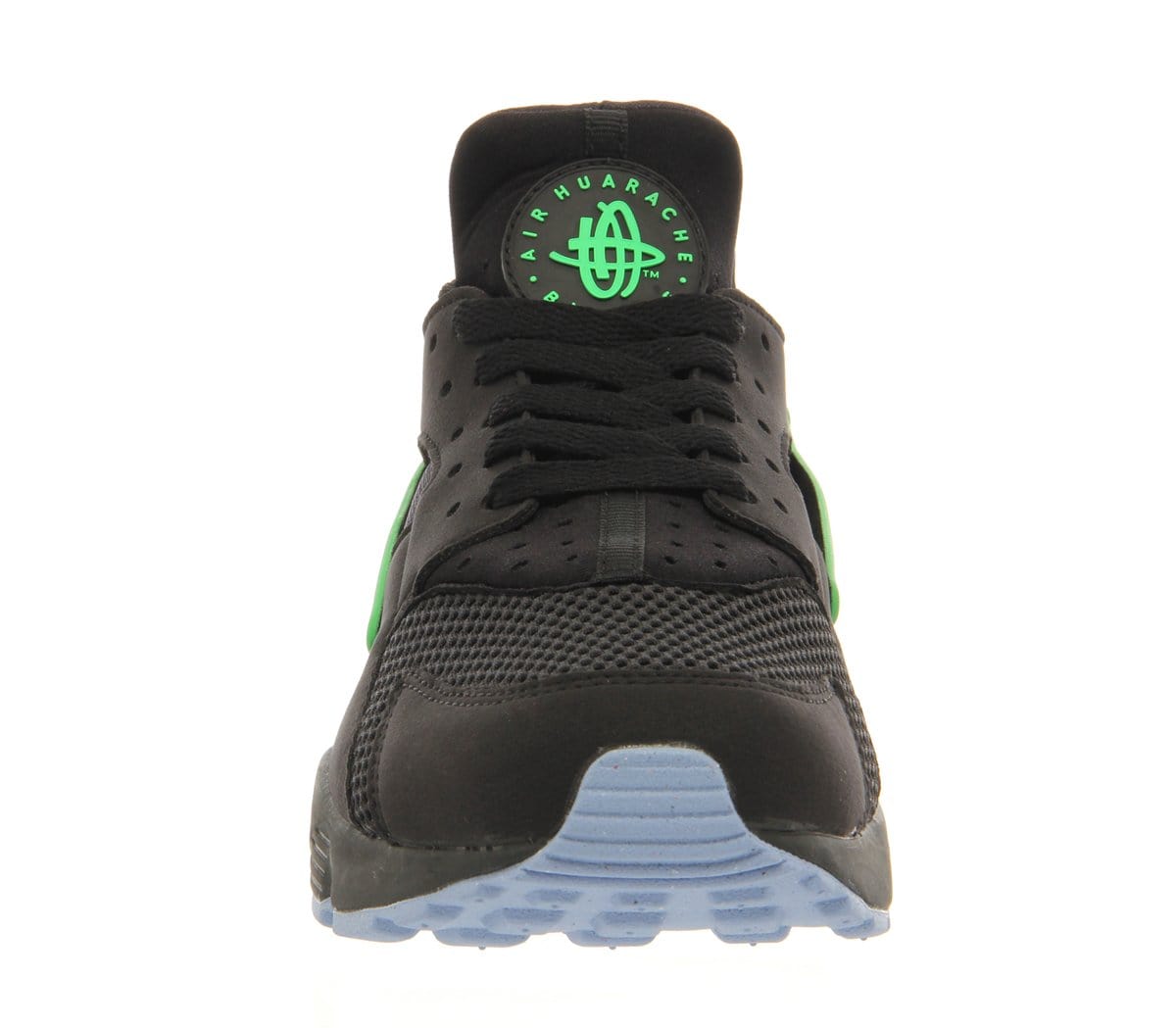 Nike Air Huarache Black Poison Green FB — UK 3 | EU 35.5 | US 3.5 — Side View