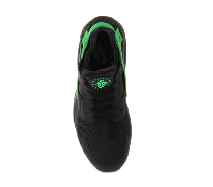 Nike Air Huarache Black Poison Green FB — UK 3 | EU 35.5 | US 3.5 — Top View
