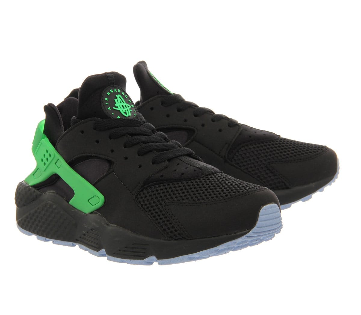 Nike Air Huarache Black Poison Green FB — UK 3 | EU 35.5 | US 3.5 — Detail View