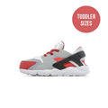 Nike Air Huarache Toddlers 'Wolf Grey-Bright Crimson-Black' — UK 0C | EU 15 | US 0C — Front View