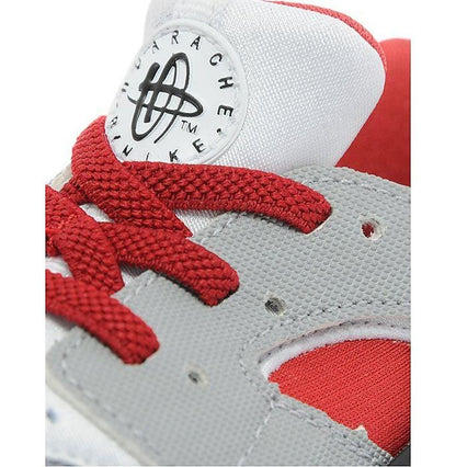Nike Air Huarache Toddlers 'Wolf Grey-Bright Crimson-Black' — UK 0C | EU 15 | US 0C — Detail View