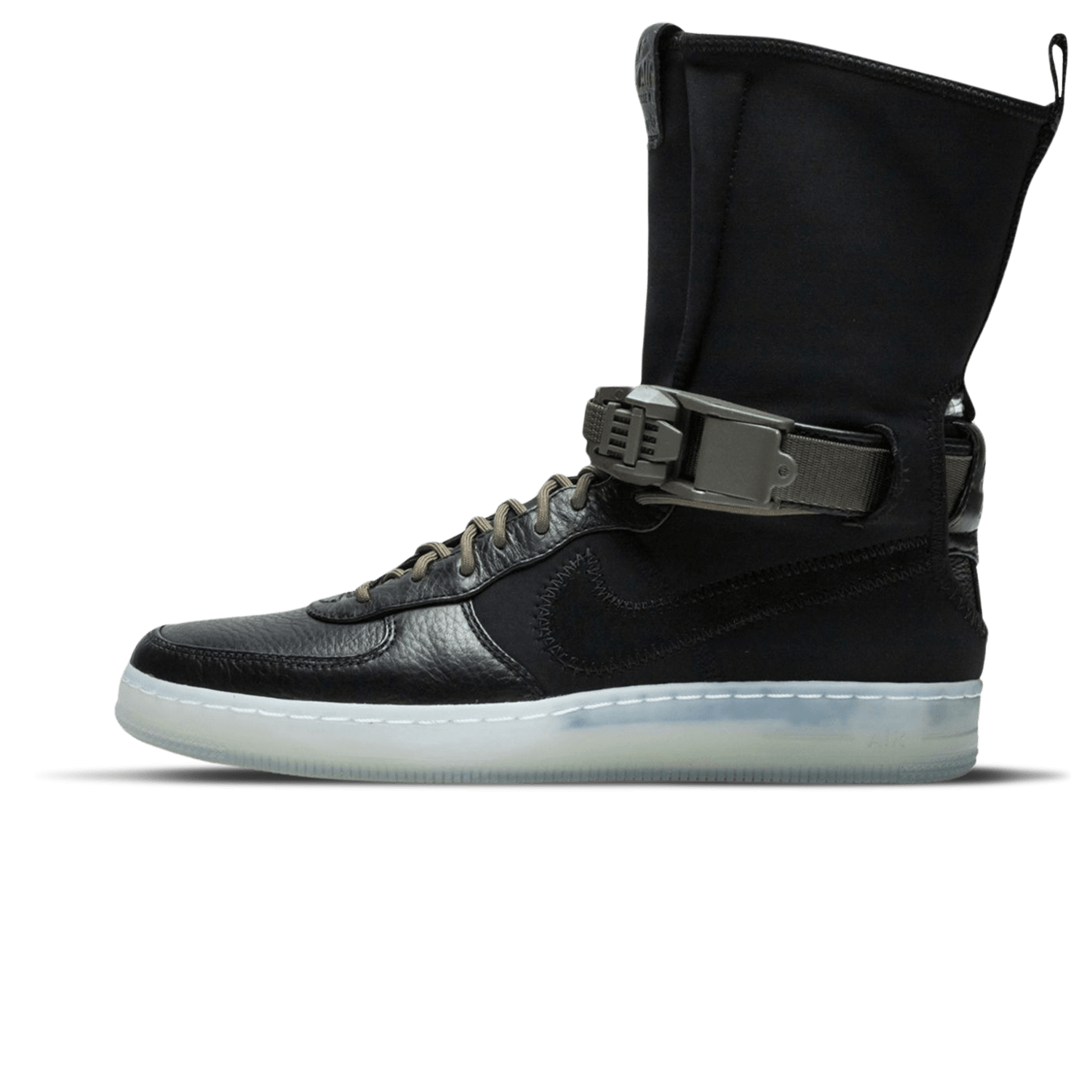 NikeLab Air Force Downtown 1 Hi SP x Acronym 'Black Olive' — UK 3 | EU 35.5 | US 3.5 — Front View