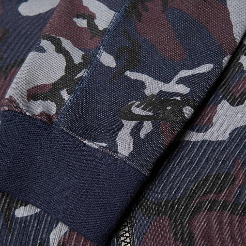 NIKE TECH FLEECE CAMO AW77 HOODIE — XXS — Back View