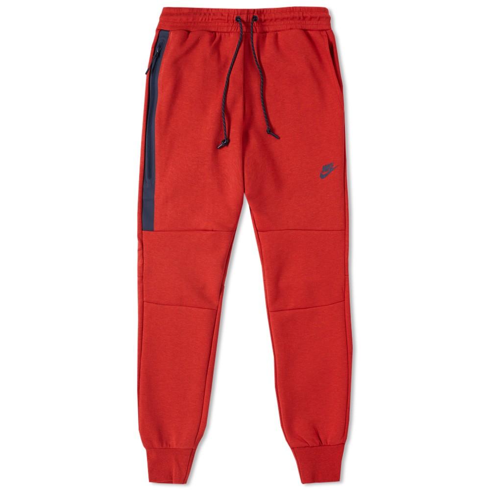 NIKE TECH FLEECE PANT Light University Red Heather — XXS — Back View