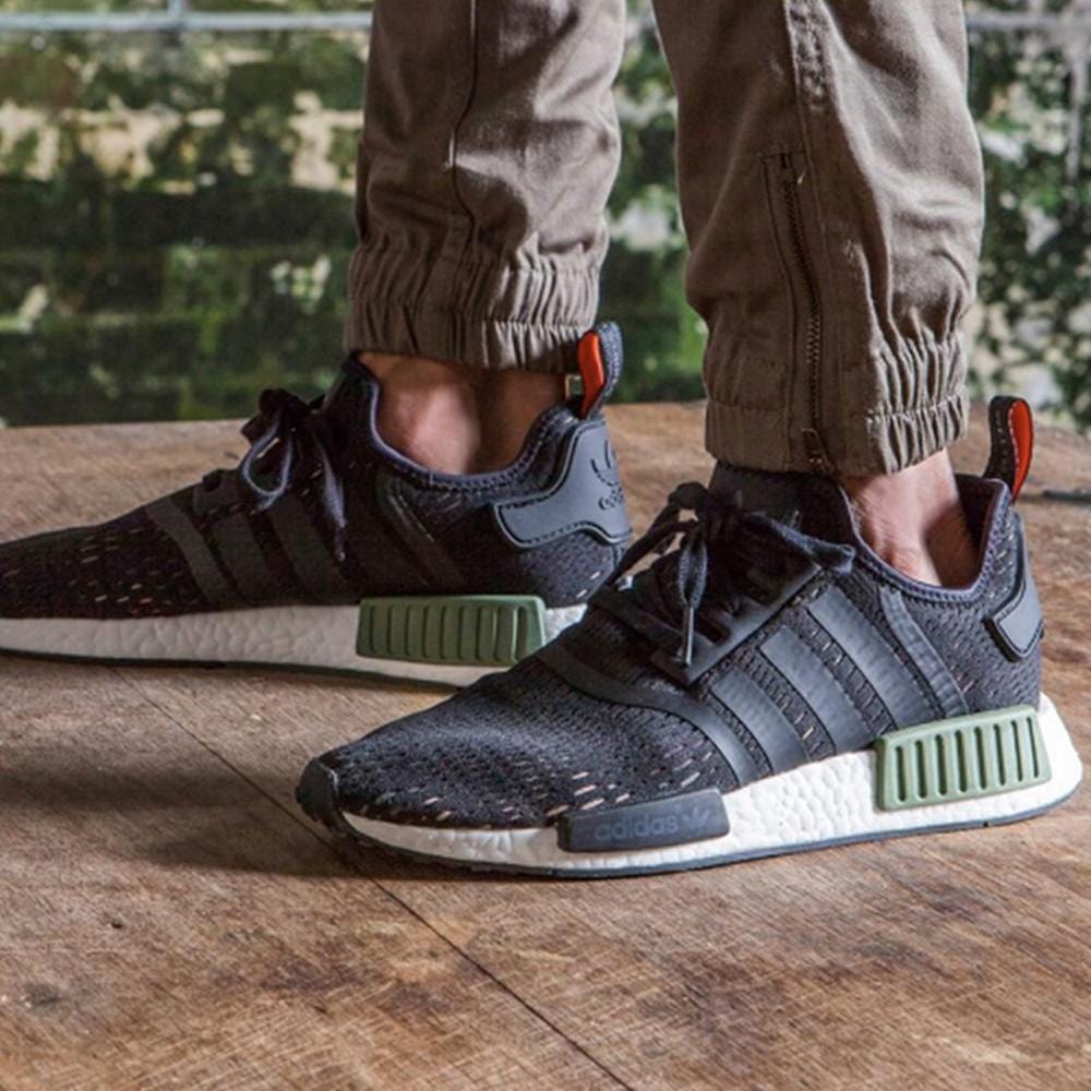 Adidas NMD R1 'Base Green' — UK 3.5 | EU 36 | US 4 — Side View