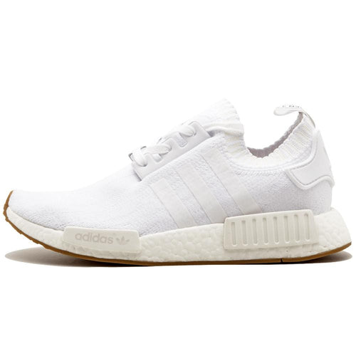 adidas NMD_R1 Primeknit Footwear White-Gum — UK 3.5 | EU 36 | US 4 — Front View