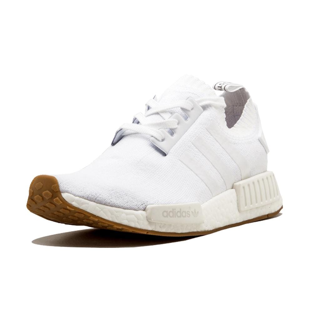 adidas NMD_R1 Primeknit Footwear White-Gum — UK 3.5 | EU 36 | US 4 — Lifestyle View