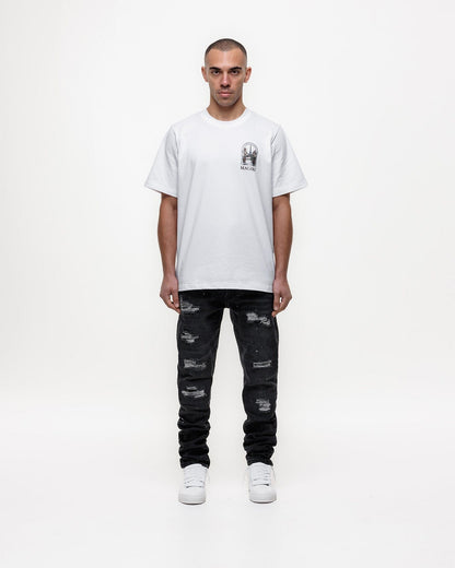 Magiri Noir Ripped Slim Jeans 'Black' — Black — Size 28 — Back View
