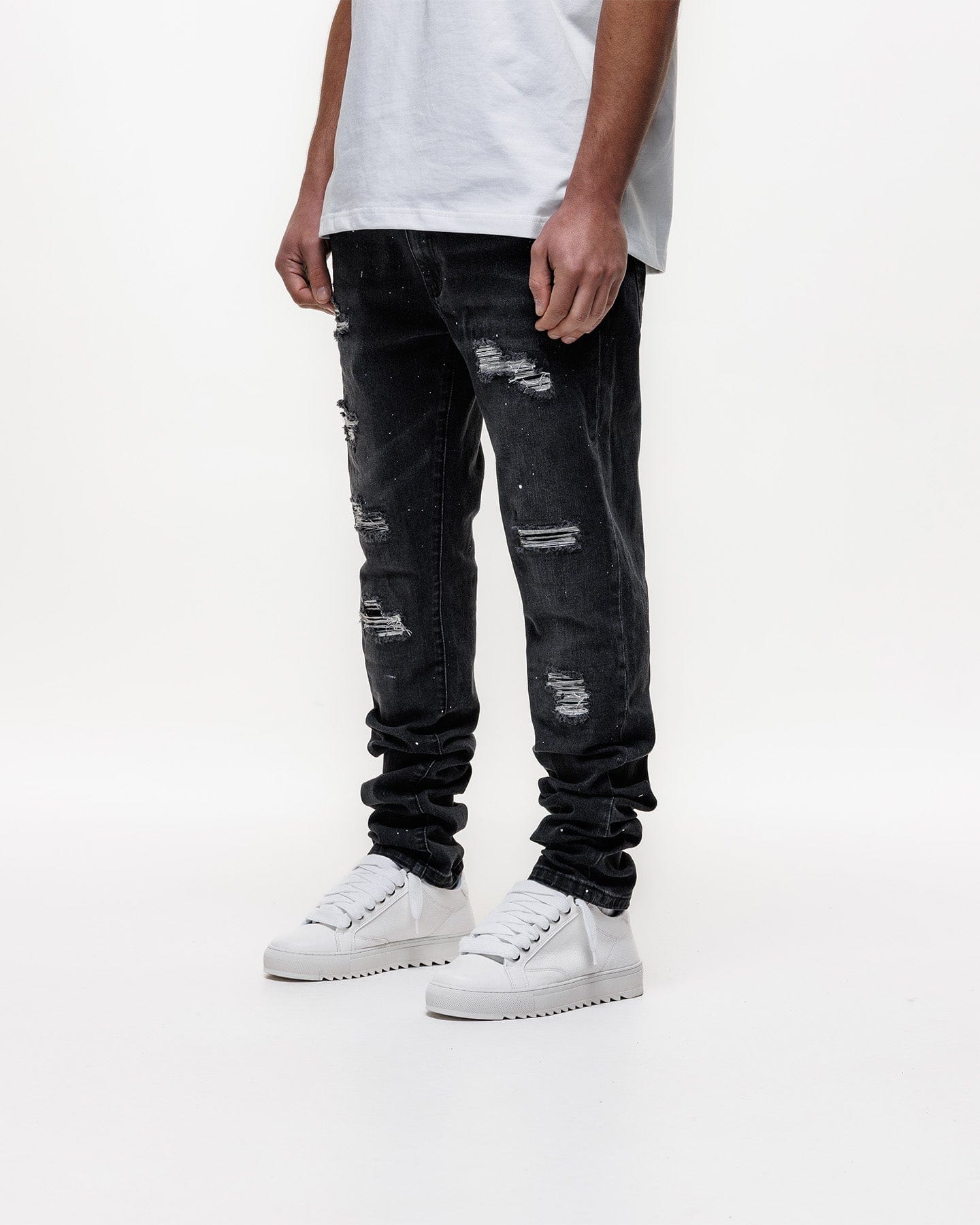 Magiri Noir Ripped Slim Jeans 'Black' — Black — Size 28 — Detail View