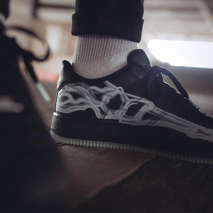 Nike Air Force 1 '07 QS 'Black Skeleton' — UK 3 | EU 35.5 | US 3.5 — Lifestyle View