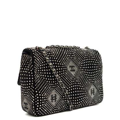 Chanel Shoulder Bag Flap Bag in Black, Velvet — Alternate View 11