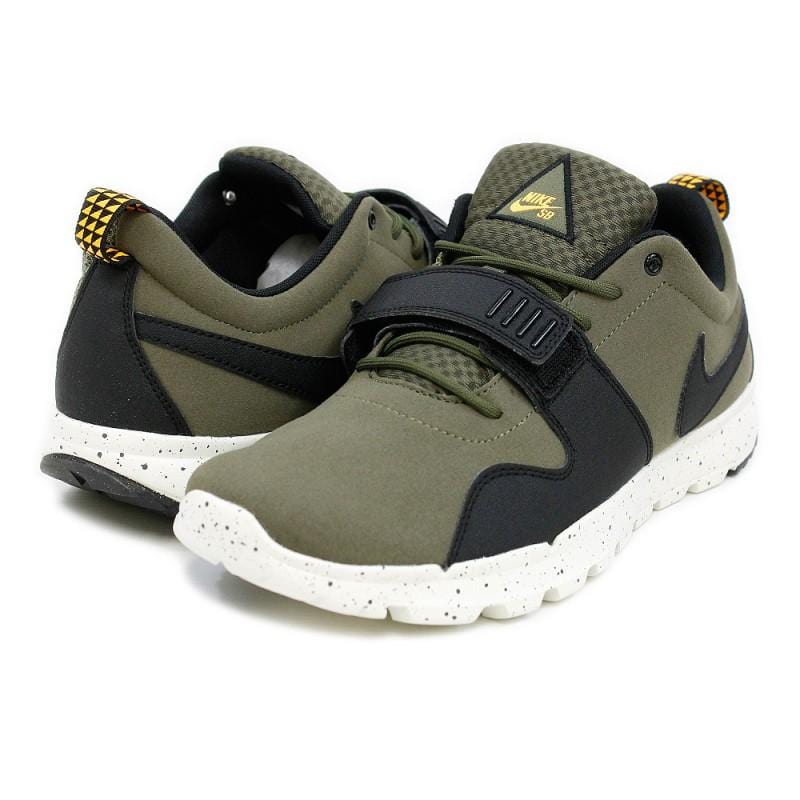 Nike SB Trainerendor Medium Olive - Black - Orange — UK 3 | EU 35.5 | US 3.5 — Side View