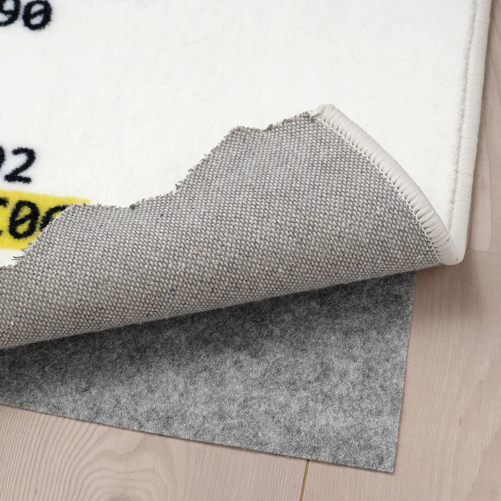 Virgil Abloh x IKEA MARKERAD "RECIEPT" Rug White/Black — Side View