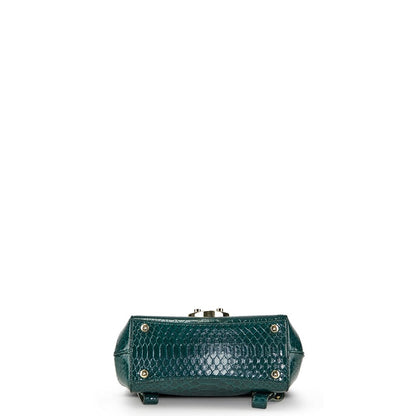Asprey Backpack Tote in Green, Exotic — Detail View