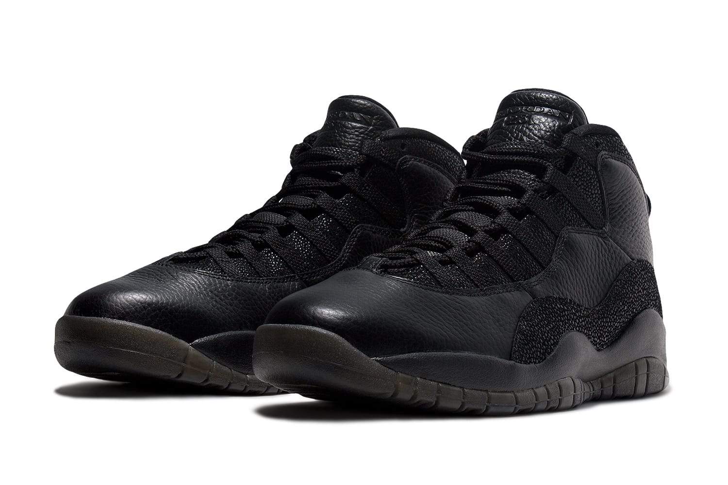 AIR JORDAN 10 OVO BLACK — UK 3 | EU 35.5 | US 3.5 — Side View