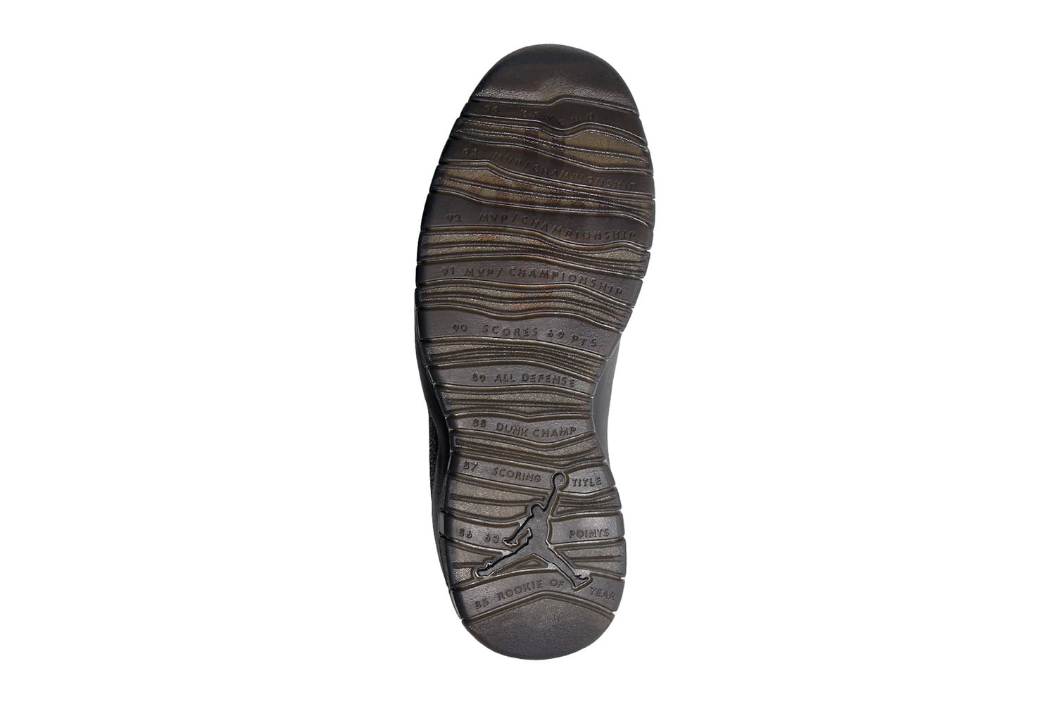 AIR JORDAN 10 OVO BLACK — UK 3 | EU 35.5 | US 3.5 — Top View