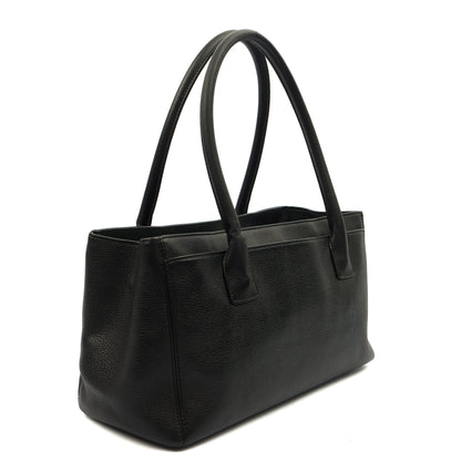 Chanel Tote Executive Shopper Tote in Black, Leather — Side View